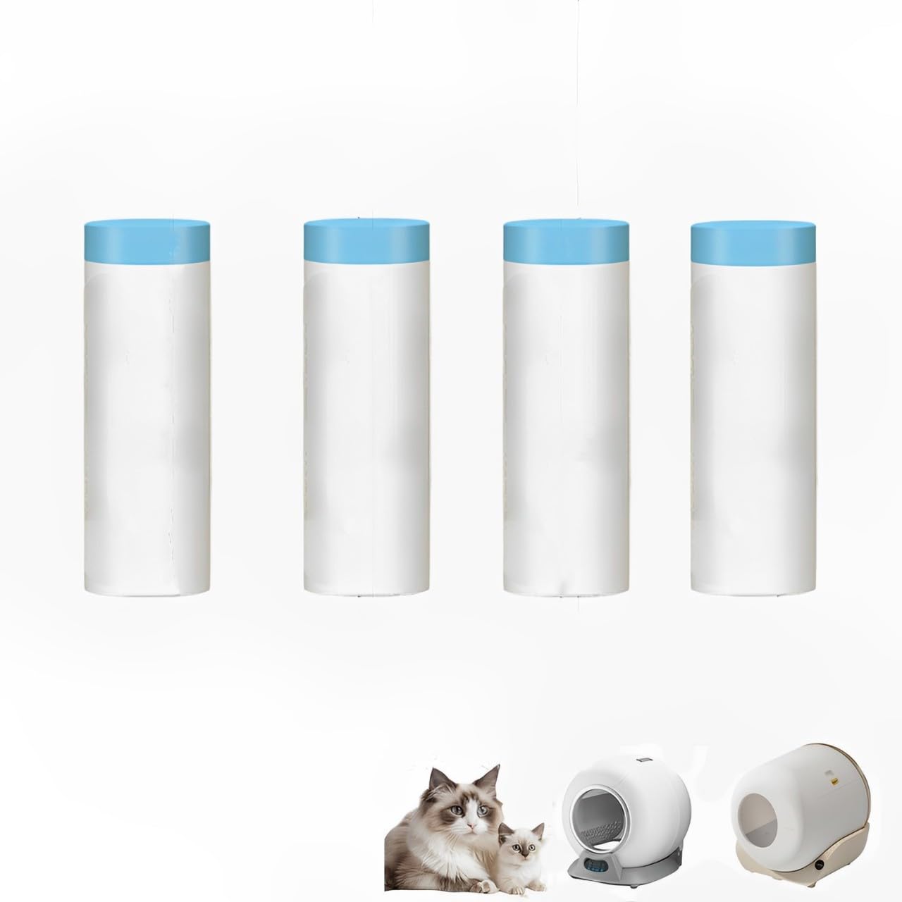 Cat Litter Box Liners With Drawstring - Litter Robot Waste Bags Heavy Duty, Extra Thick Trash Bags For Automatic Cat Litter Boxe