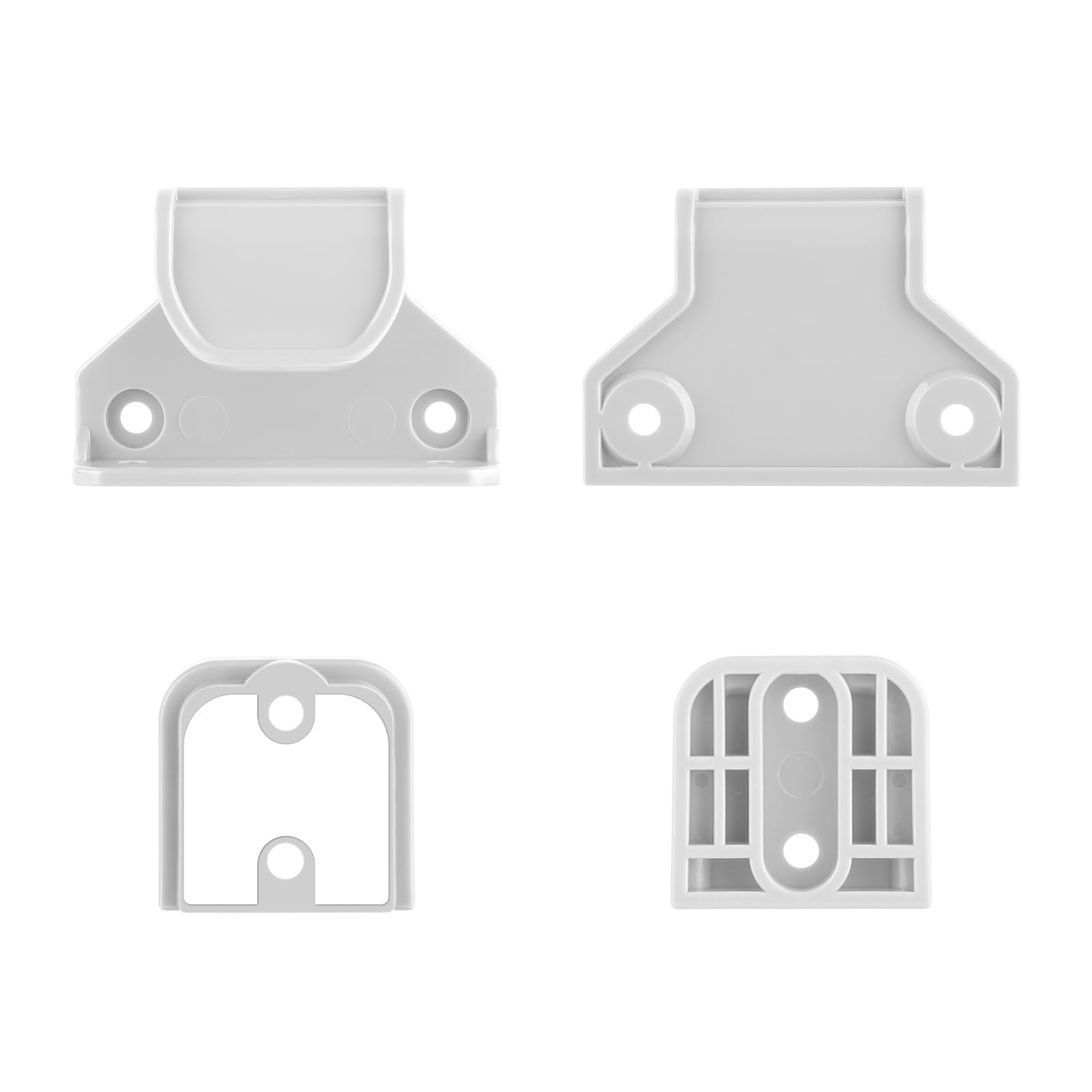 Retractable Baby Gate Replacement Parts Kit, Pet Gate Full Set Wall Mounting Hardware With Brackets Anchors And Screws(White)