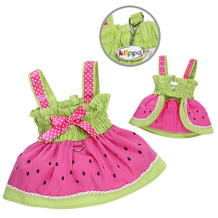 Klippo Dog/Puppy Sundress/Party/Christmas/Holiday/Valentine'S Day/Festive/Fancy/Formal Sparkling Bow Dress For Small Breeds (Med