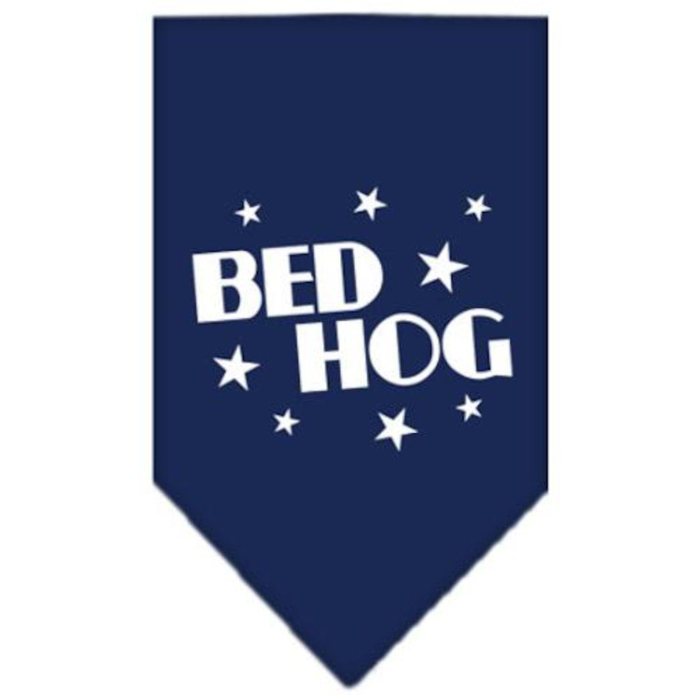Mirage Pet Product Bed Hog Screen Print Bandana Navy Blue Large