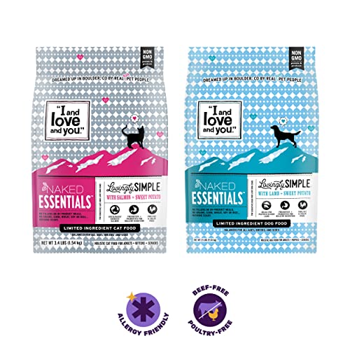 I and love and you Lovingly Simple Dry Dog Food - Lamb + Sweet Potato - Grain Free, Filler Free, Prebiotic + Probiotic 3.85lb Ba