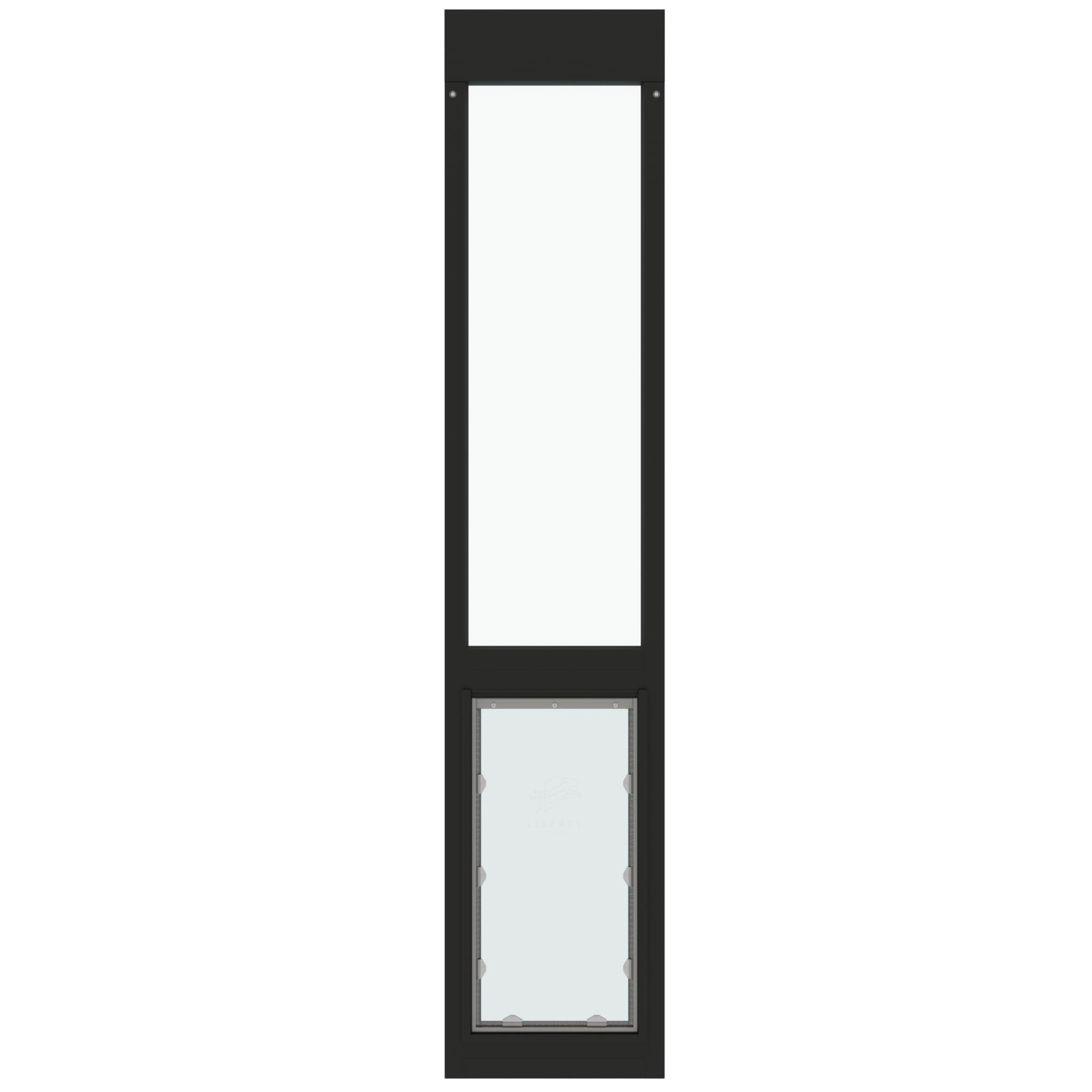 Liberty Pet Door For Sliding Glass Door | Aluminum Frame With Closing Cover For Home & Rentals | Clear Glass | Black, Xl Flap, 8