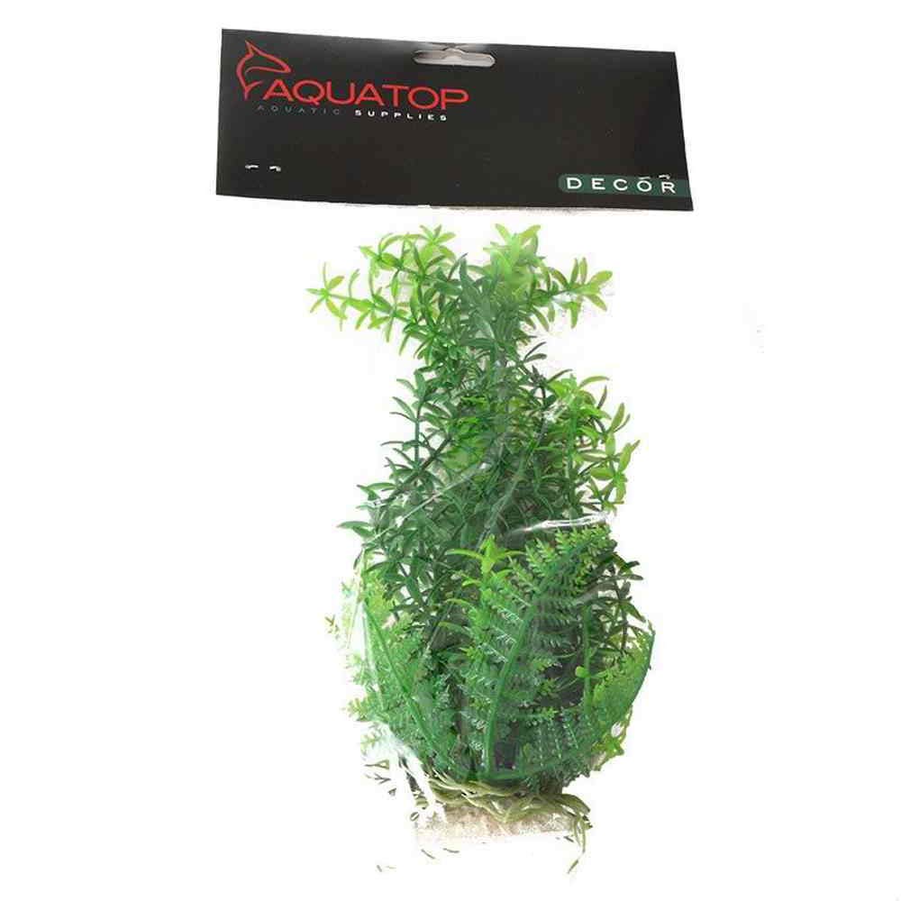 Aquatop 9-Inch Anacharis Plastic Aquarium Plant With Weighted Base - Fish Tank Decorations, Plant Accessories & Aquarium Decor, Pd-Bh07