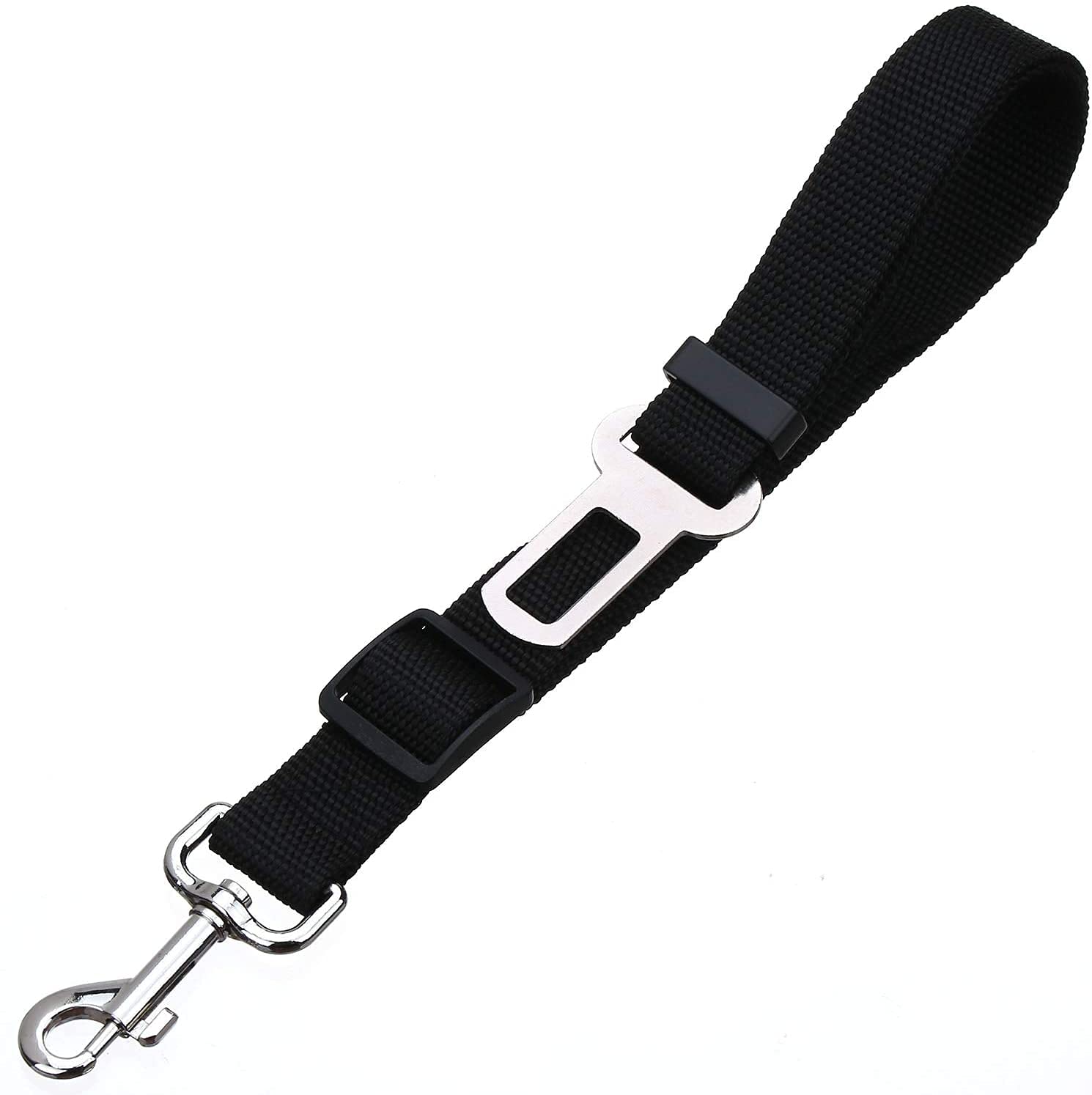Pangjianqing Car Seat Belt For Pets, Adjustable Dog & Cat Belt Leash, Quick & Easy Installation, Universal Fitting, Black, 1 Cou