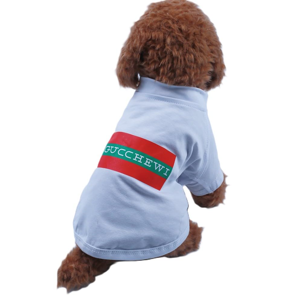 Dog T-Shirt Tee Clothes Vest Lightweight Stretchy Soft Cool Breathable Puppy (Gucchewi, X-Large)