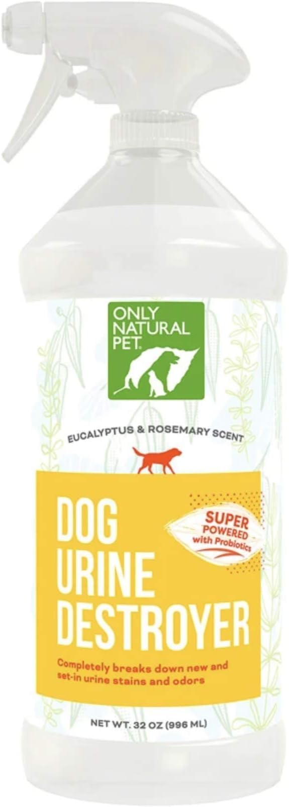 Only Natural Pet Enzyme Powered Stain & Odor Eliminator - Professional Pet Urine Pee Cleaner Deodorizer For Dogs - Hardwood Floo