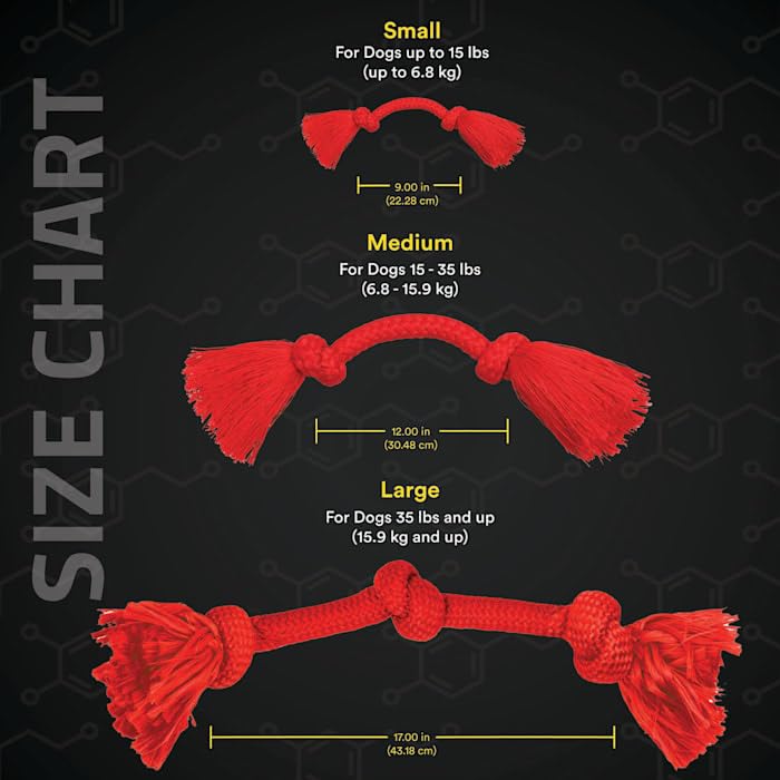 Playology Dri Tech Rope Dog Chew Toy For Large To X-Large Dogs 50Lbs & Up | Engaging, All-Natural Beef Scented Red Toy For Tough Chewers | Easy To Clean | Interactive And Non-Toxic