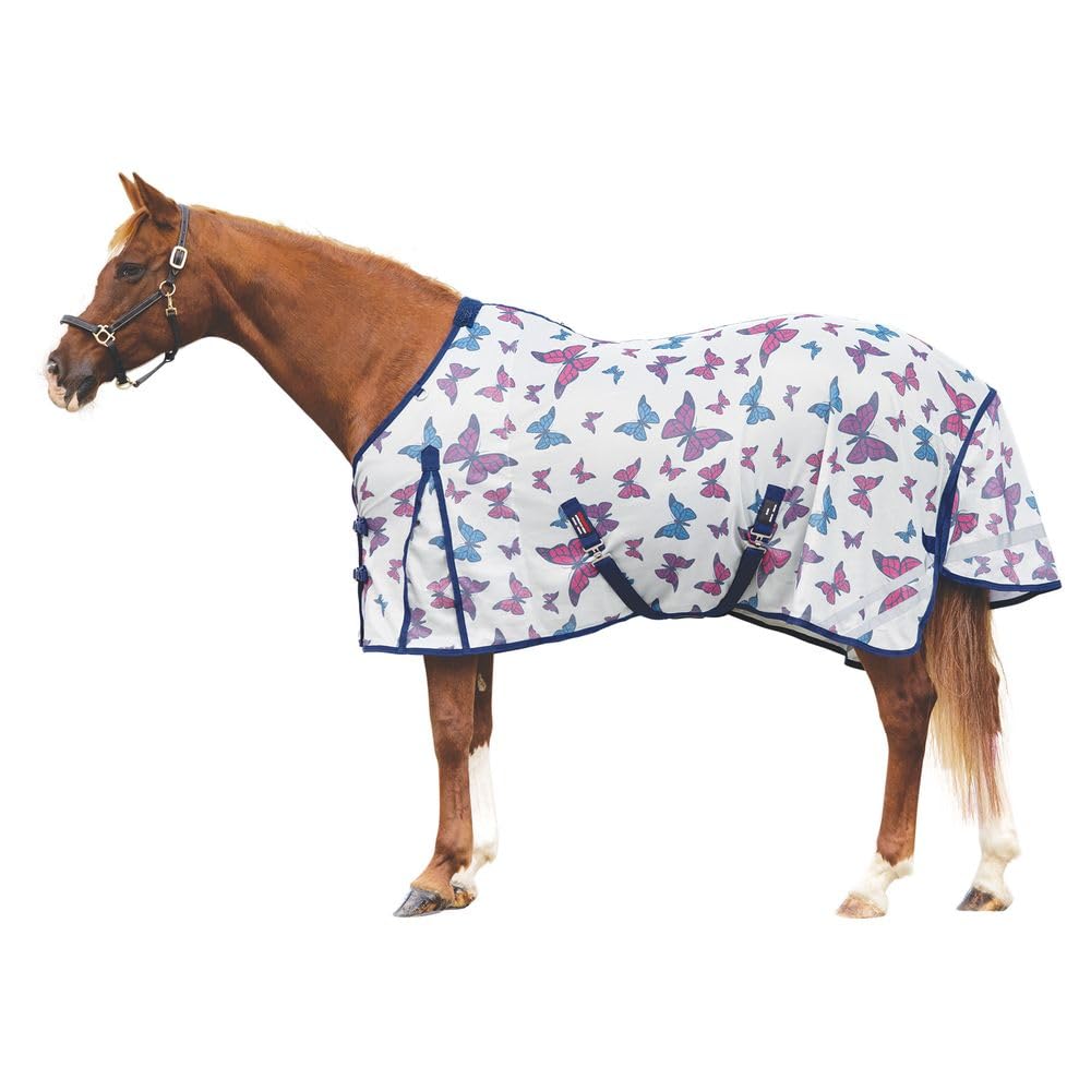 Schneiders Soft Interlock Mesh II Butterfly Euro Surcingle Horse Fly Sheet | 80% UV Protection | SilverTek Technology | Lightwei