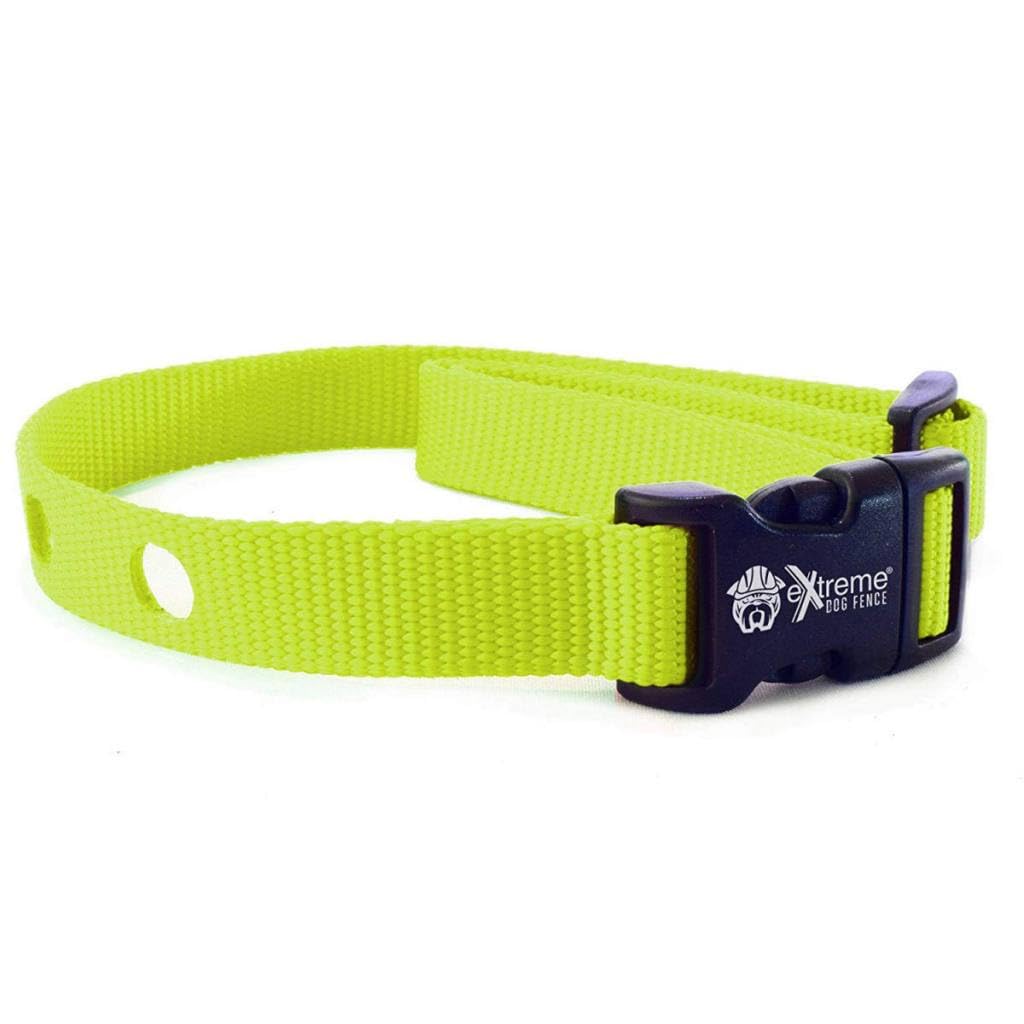 Extreme Dog Fence Dog Collar Replacement Strap - Lime - Compatible With Nearly All Brands And Models Of Underground Dog Fences