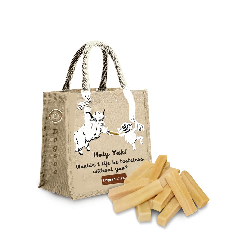 Dogsee Original Himalayan Yak Chews for Dogs 2lb (Medium - 12 Bars) | 100% Natural | Dog Treats Healthy | No Grain, No Gluten |