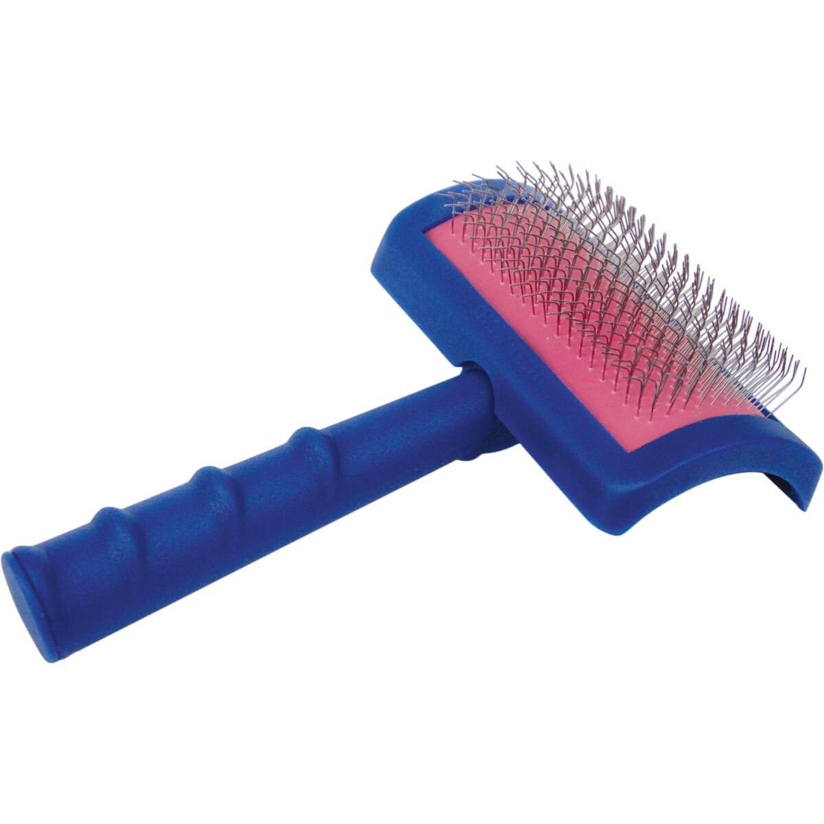 Show Tech Tuffer Than Tangles Slicker Brush For Dog Grooming With Long, Regular Pins, Medium Size, Perfect For Doodle Breeds, Angled Pins For Dematting, Remove Undercoat, Comfort Grip Handle