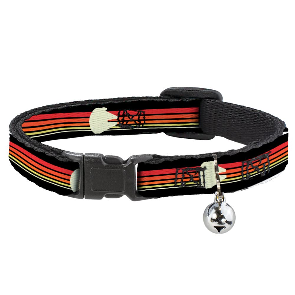 Buckle-Down Star Wars Cat Collar, Breakaway Collar With Bell, Star Wars Millennium Falcon Stripe Black/Multi Color, 8.5 To 12 In