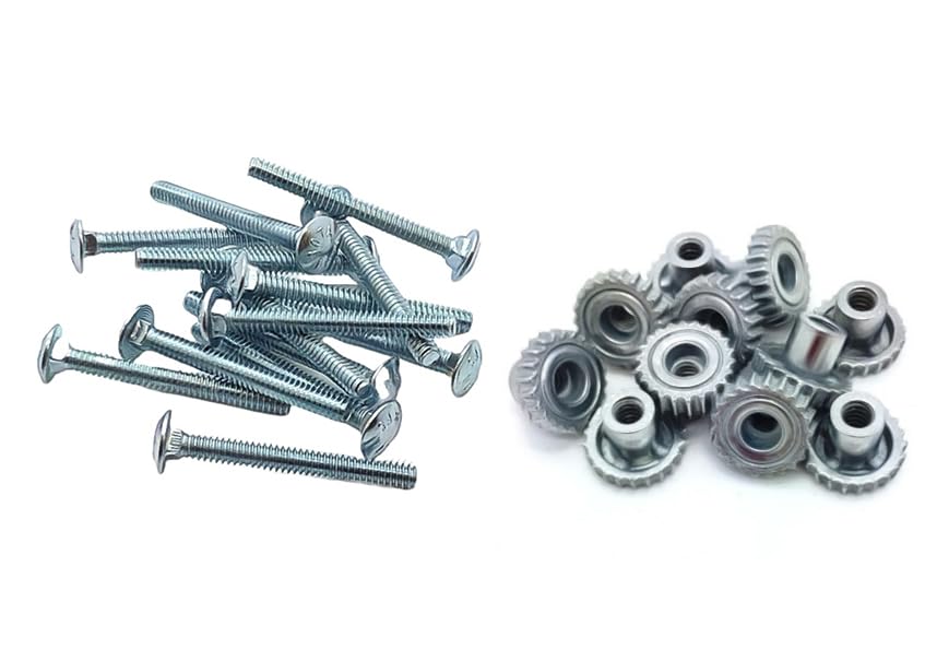 Pet Carrier Dog Kennel Metal Fasteners Nuts Bolts Replacements (1-3/4' Long Bolts, 16 Pack)