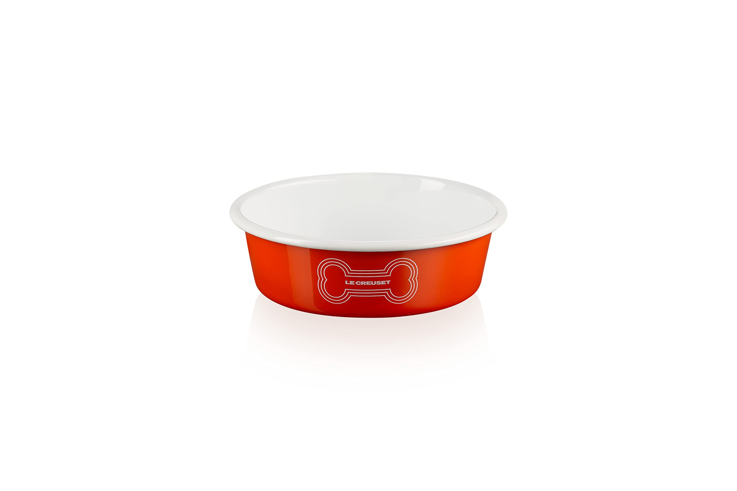 Le Creuset Enamel on Steel Medium Dog Bowl, 4 Cups, Orange