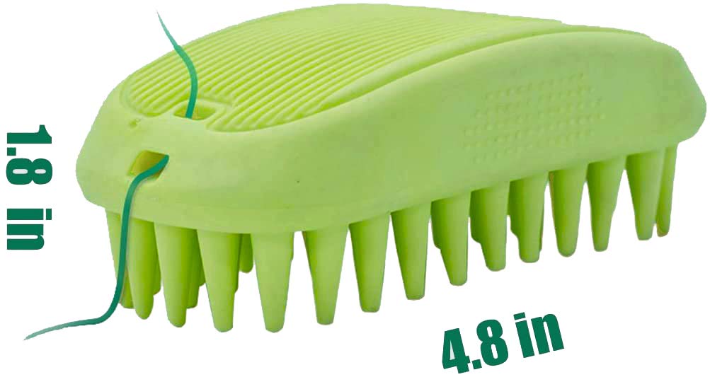 Dog Cat Pet Grooming Brush - Silicone Massage Brush For Deshedding And Bathing, Anti-Slip Rubber Shampoo Brush For Long & Short
