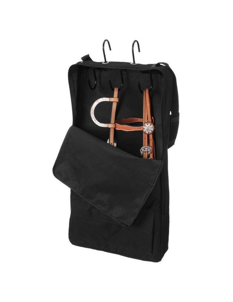 Tough 1 Bridle/Halter With 3 Prong Tack Rack, Black, 16 X 30