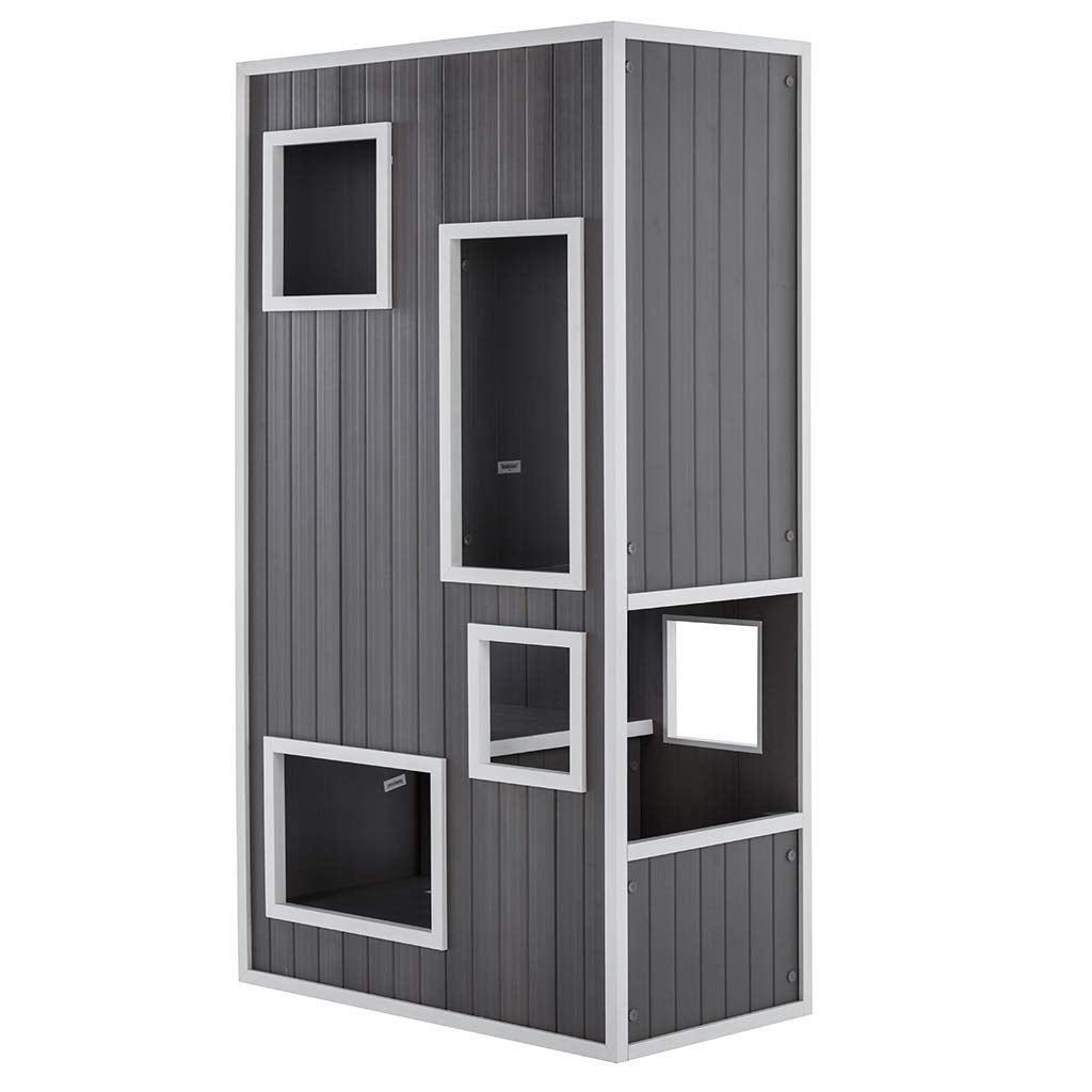 New Age Pet ECOFLEX Kitty Kase Cat Tree Play Tower, grey (EHKKS13-05)
