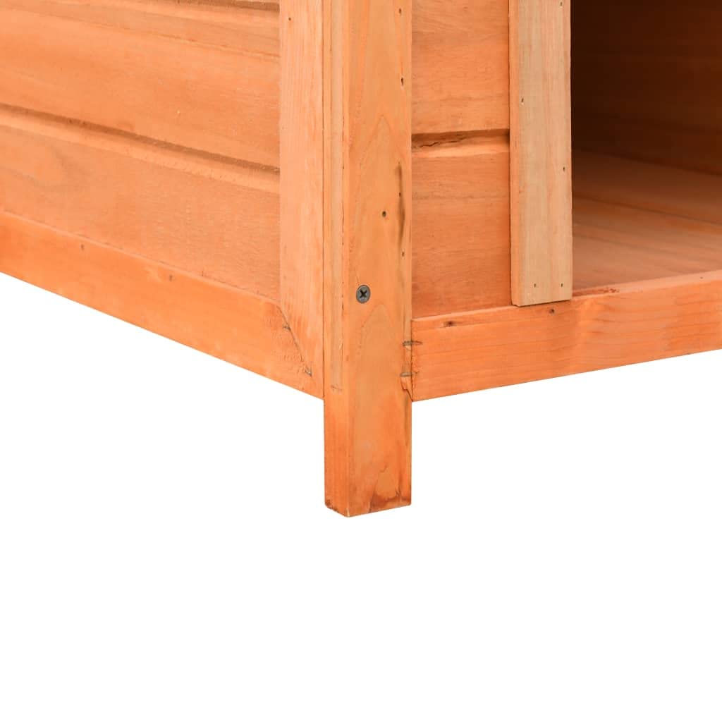 vidaXL Dog House - Solid Pine & Fir Wood Construction - Weather-Resistant - Easy Assembly - Suitable for Outdoor Use - Rustic Charm