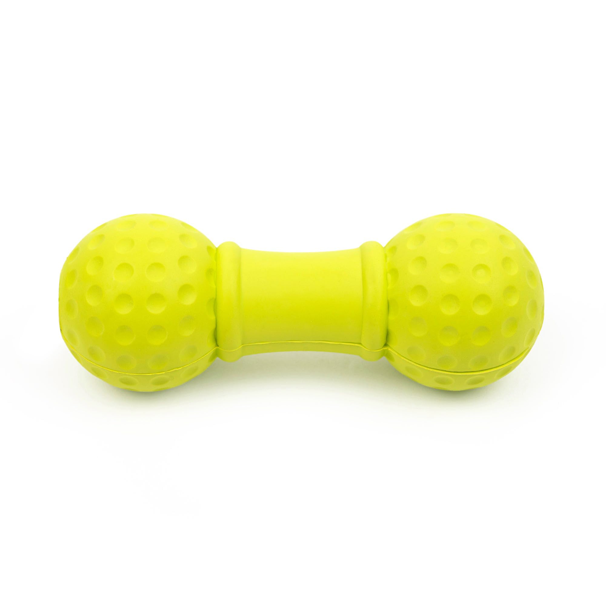 Heads Up For Tails TLC Ball Dumbbell Squeaky Chew Dog Toy  Green