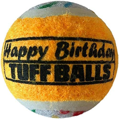 Petsport Jr. Happy Birthday Tuff Balls (1.8' Happy Birthday Tuff Balls Jr 4Pk)