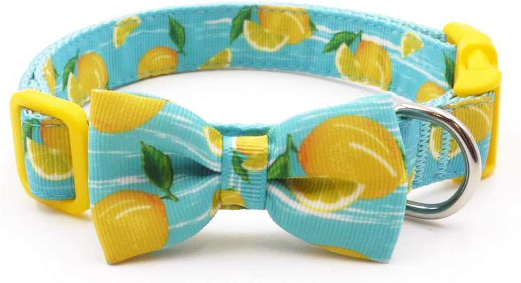 Azuza Dog Collar Bow Tie, Soft Adjustable Bow Tie Dog Collars For Medium Dogs