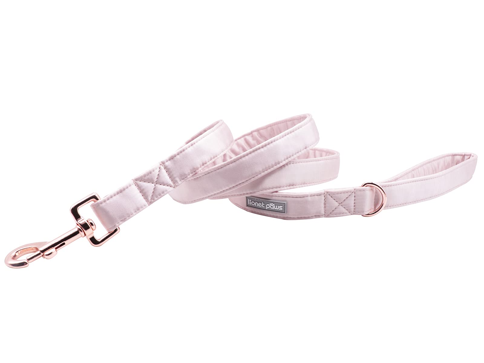 Lionet Paws Dog Leash - Silk Pink Leash For Small Medium Large Dogs Matching Collar For Girl And Boy