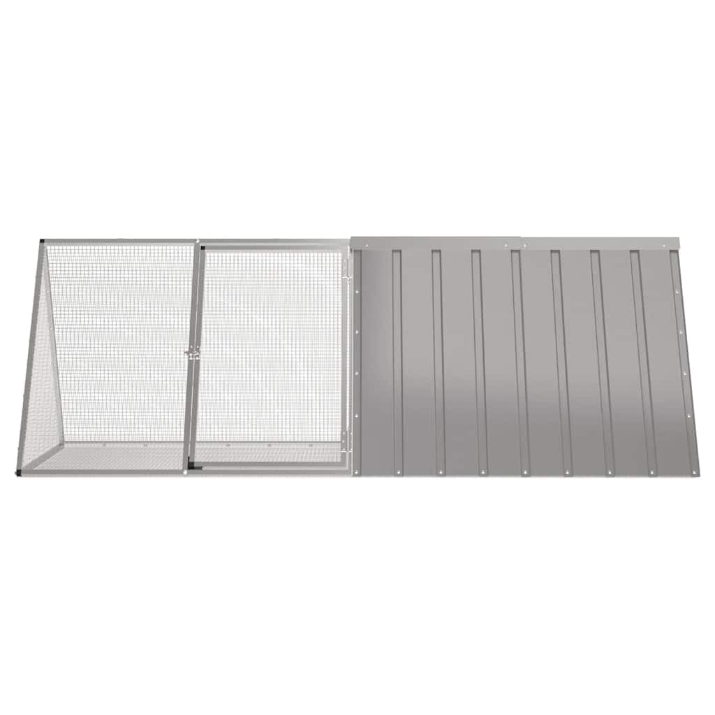 vidaXL Galvanized Steel Rabbit Cage with Lockable Latch System - Durable and Ventilated Design - Ideal for Playing, Exercising a