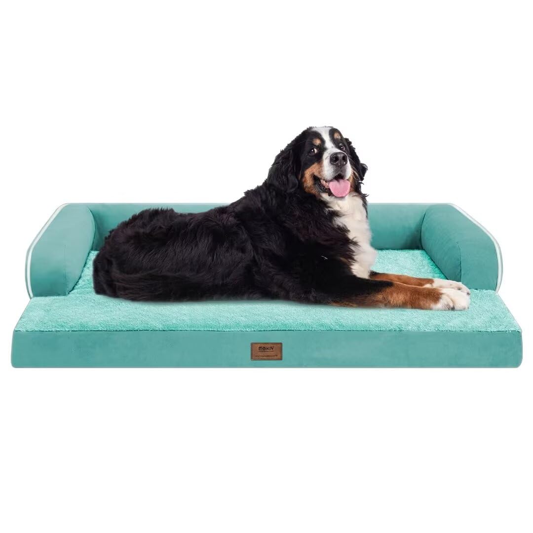Large Dog Bed Orthopedic Washable - Extra Large Xxxlarge Dogs, Orthopedic Coffee Jumbo Dog Bed With Waterproof Cover And Removable Egg Foam, Couch Bed Bolster