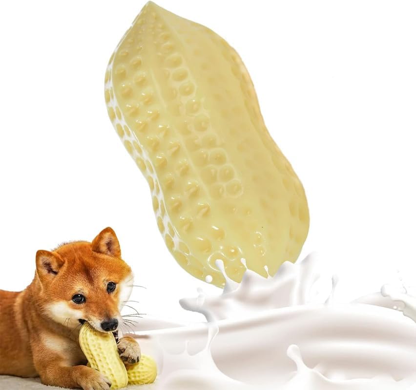 KittuPet Dog Chew Toys for Aggressive Chewers, Indestructible Tough Durable Squeaky Interactive Dog Toys, Puppy Teeth Chew Peanu