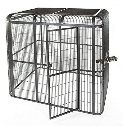 A&E Cage Co. Walk in Aviary - 1/2 Bar Spacing, 85x61, Black