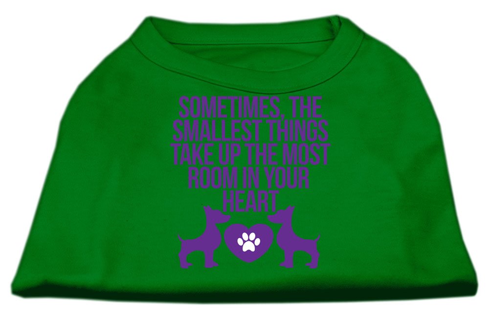 Mirage Pet Products Smallest Things Screen Print Dog Shirt Large Green