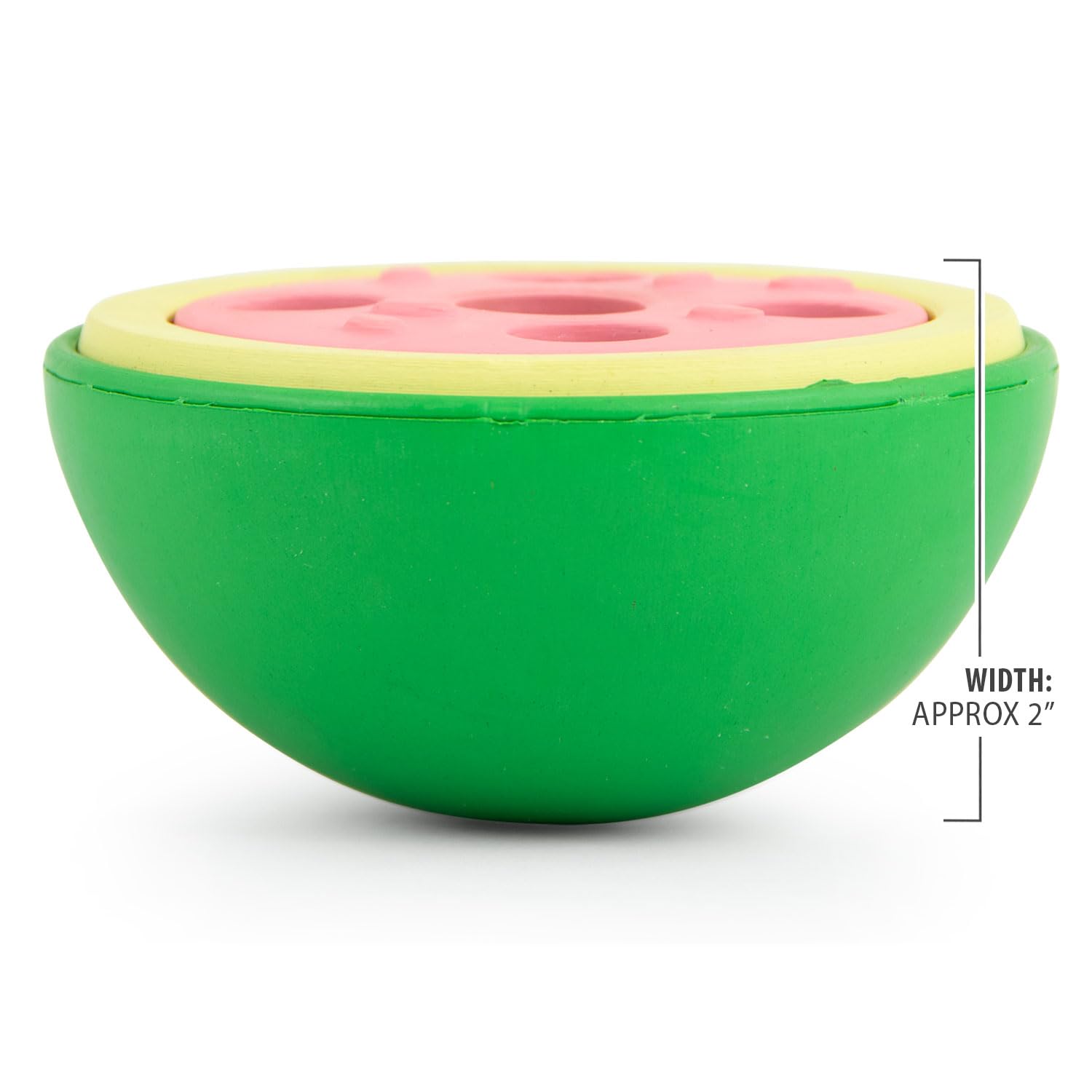 Jeffers Pet Natural Rubber Dog Chew Toy - Watermelon, Small - Treat Dispensing, Vanilla Scent, Durable, Non-Toxic, Dishwasher Sa
