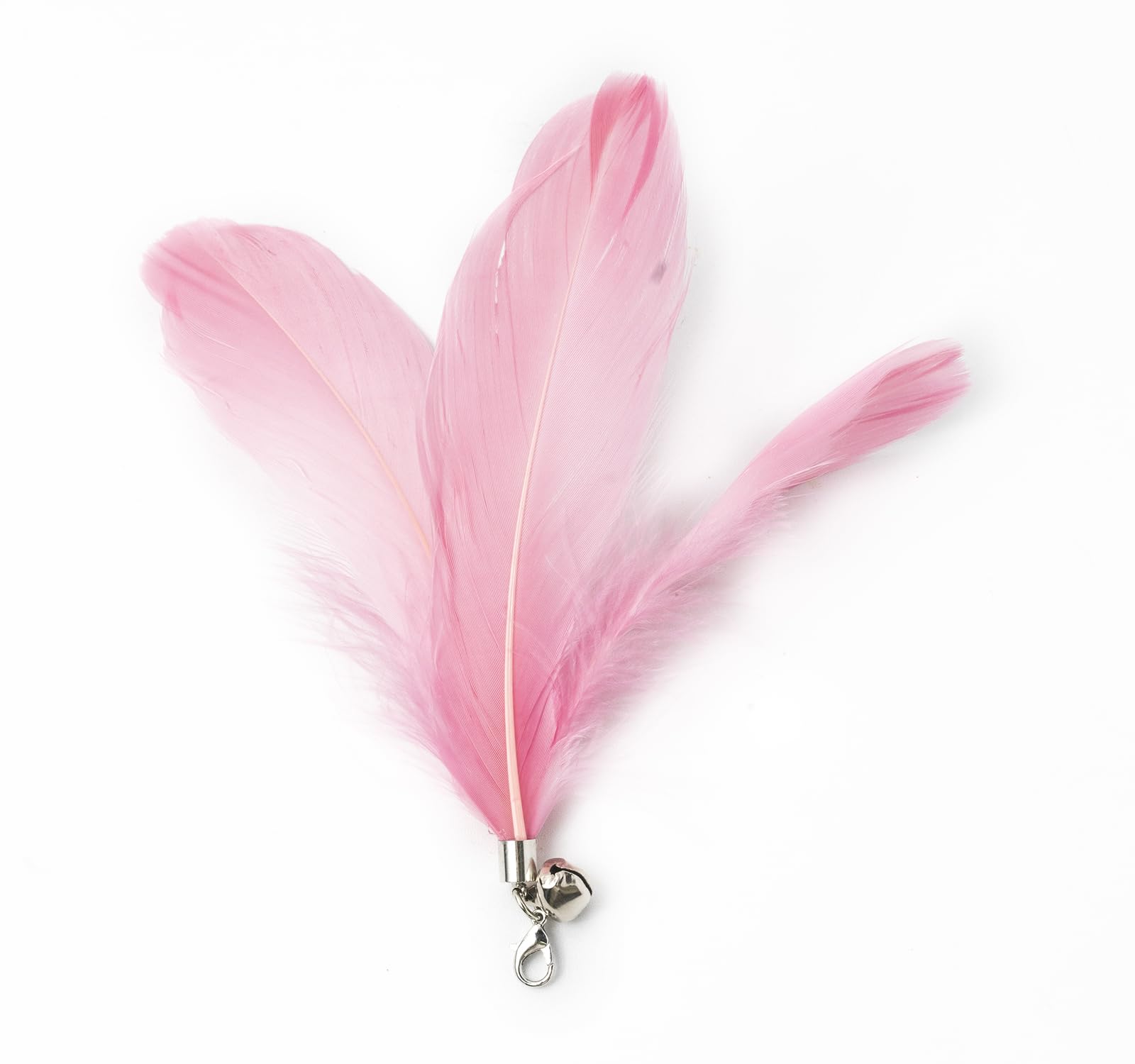 Generic Cat Feather Toy For Cat Pink 2Pcs Prue Cat Feather Toy For Cat, Feather Stick With Bell And Feather Accessories, Interac