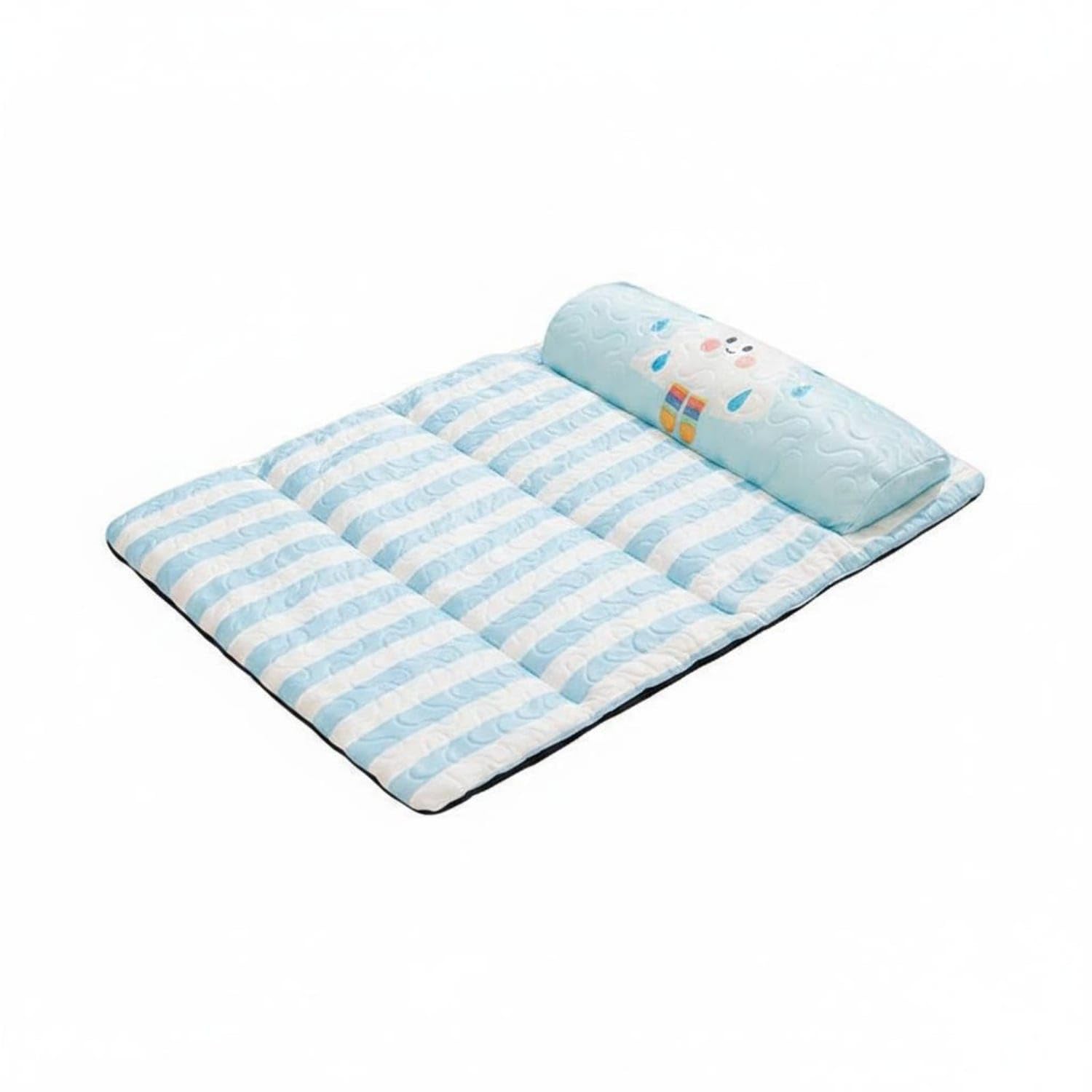 Merishopp Soft Ice Silk Cooling Pad Breathable Cooling Feline Mat Easy to Clean Summer Feline Bed for Hot Weather, Blue, XL | Pe