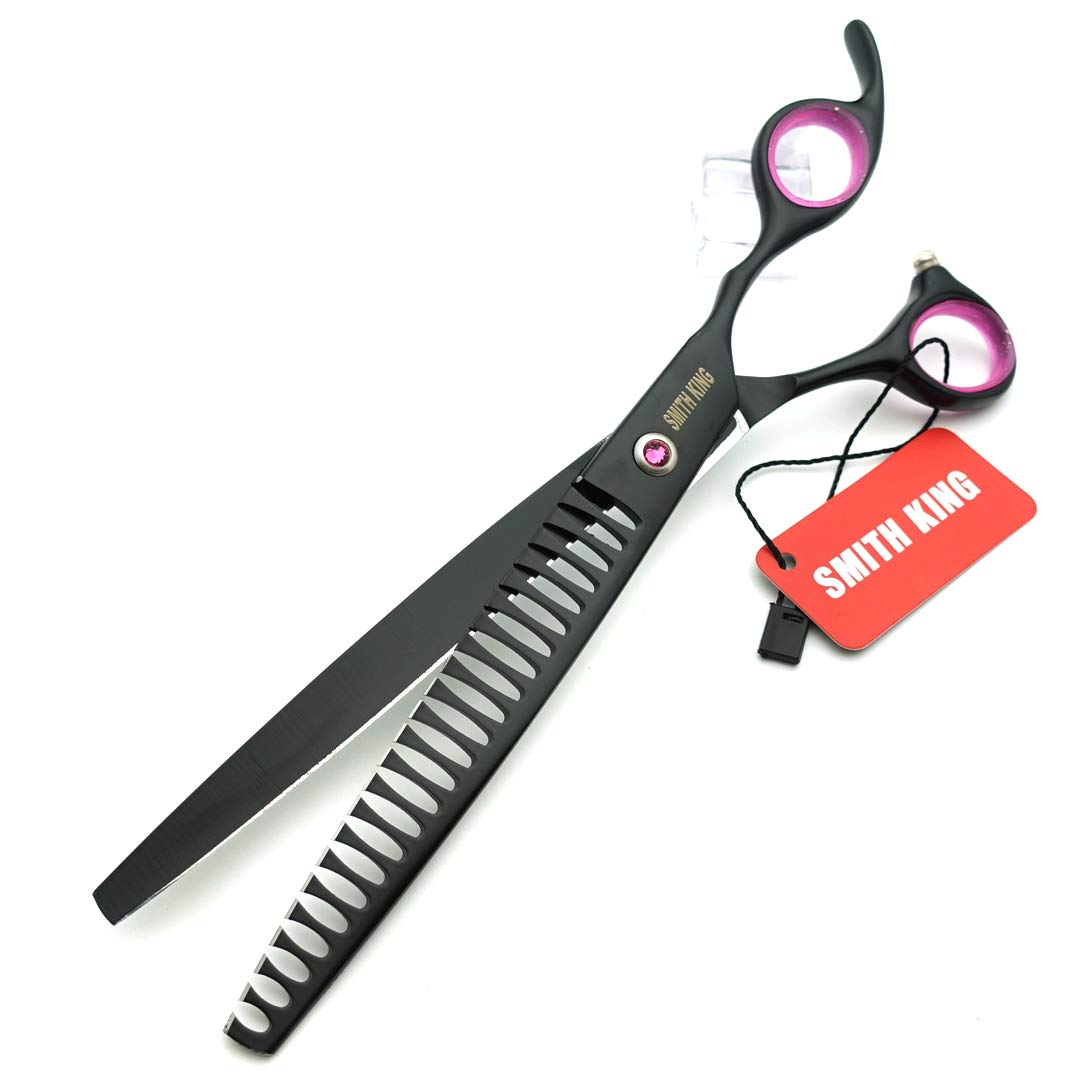 8.0 Inches Professional Dog Grooming Scissors Set Straight & Thinning & Curved & Chunkers 4Pcs In 1 Set (With Comb)