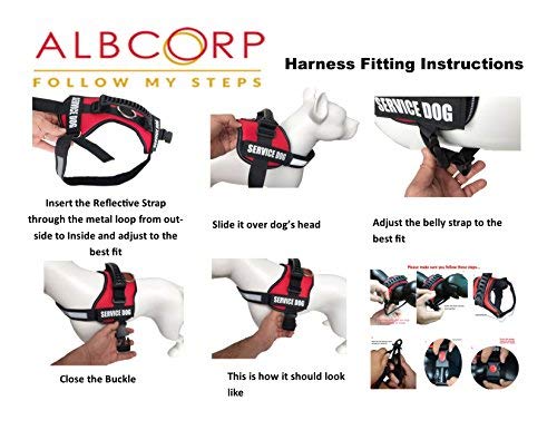 Albcorp Service Dog Vest Harness - Reflective - Woven Polyester And Nylon, Comfy Mesh Padding - Sizes From Xxs To Xl - Service Dog Patches Included. Green Camo, Small