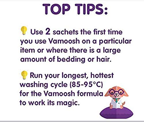 Vamoosh Pet Hair Dissolver 3 X 100G (1 Box) Dissolves Pet Hair In Laundry
