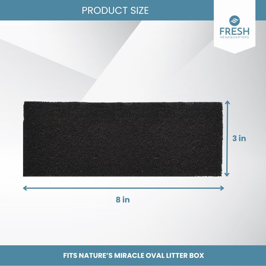 6 Pack Replacement Litter Box Filters Compatible With Nature'S Miracle Oval Cat Litter Box ?Activated Charcoal Filters Eliminate Up To 99% Of Odors ?(Oval 8' X 3')