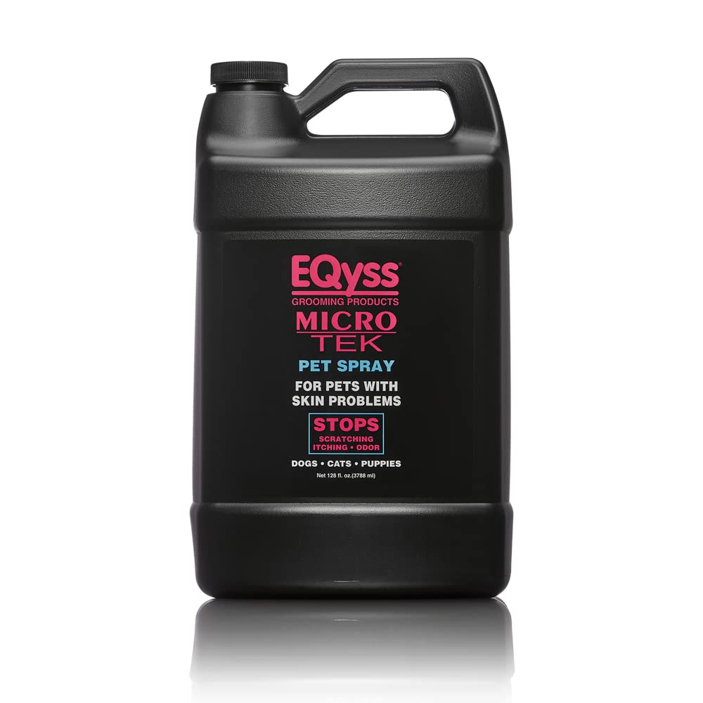 EQyss Micro-Tek Pet Itch Relief Spray - Soothes Dry Irritated Skin, Stops Itching, Scratching, Biting, Licking Hot Spots - for C