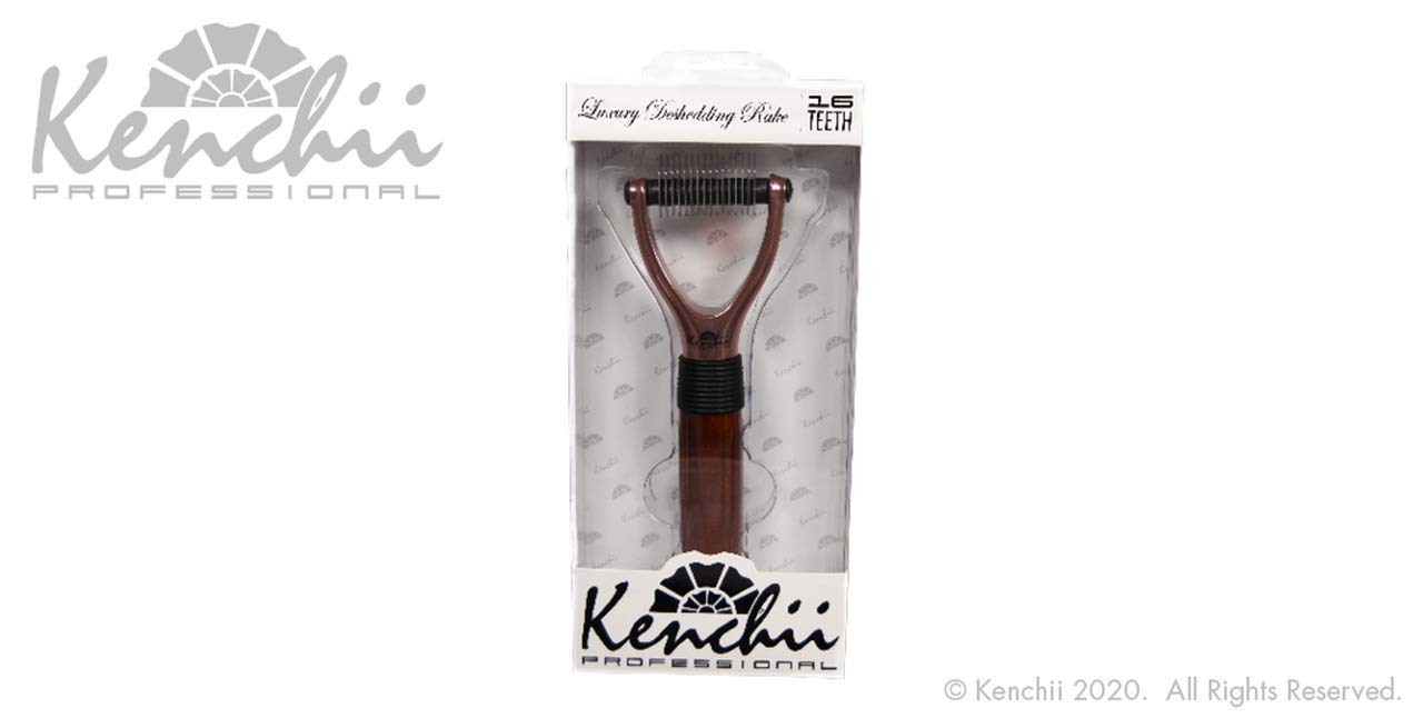 Kenchii Luxury Pet Grooming Rake - 16 Teeth - Enhance Your Pet'S Coat With Precision - Metal, Short Hair, Long Or Double Coat, Manual, Professional Precision, Durable Construction