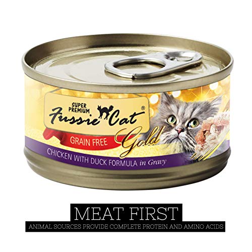 Fussie Cat Super Premium Grain-Free Wet Cat Food, Chicken & Duck, 2.82oz (Pack of 24)