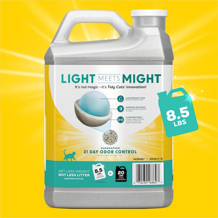 Tidy Cats Purina Lightweight Free & Clean With Ammonia Blocker Clumping Cat Litter - 8.5 Lb. Jugs