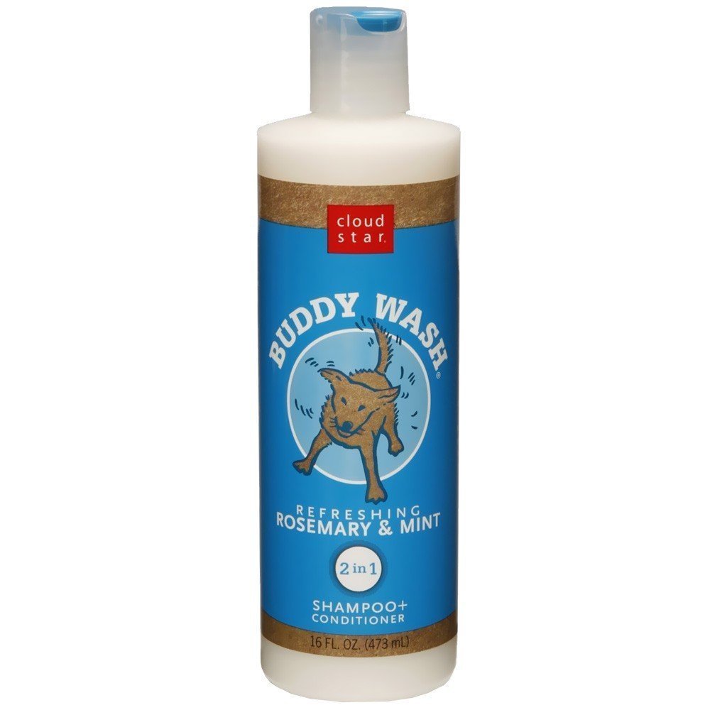 Buddy Wash 2-In-1 Dog Shampoo And Conditioner For Dog Grooming, Rosemary & Mint, 16 Oz. Bottle