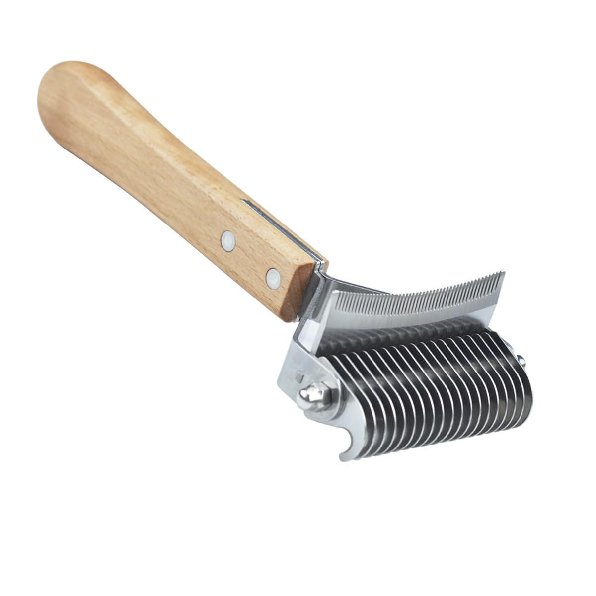 Kudcuom 2 In 1 Dogs Cats Detangler Brush,Dematting Comb & Undercoat Rake For Dogs,Efficiently Detangling Shedding Loose Hair & M