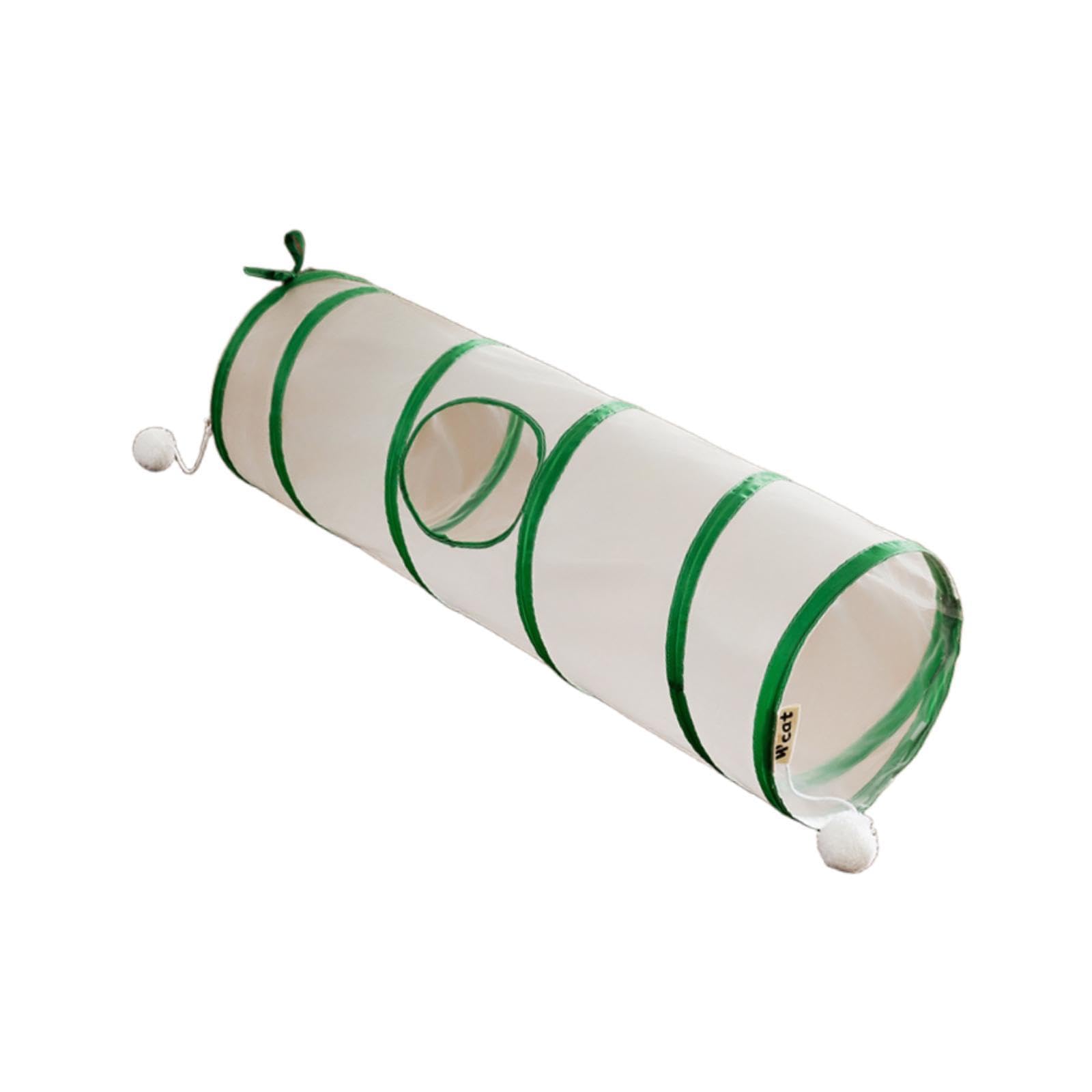 Zoomella Cat Tunnel Tube Exercise Cat Interactive Toy For Small Animals Bunny Bunny Straight Green|Toys|Pet Supplies