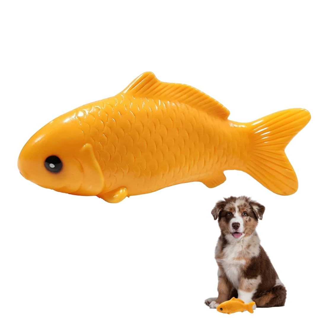Western Era Durable Rubber Squeaker Toy Shaped Like A Fish: For Dogs & Cats Who Love To Play | LongLasting | Squeaky Fish Keeps
