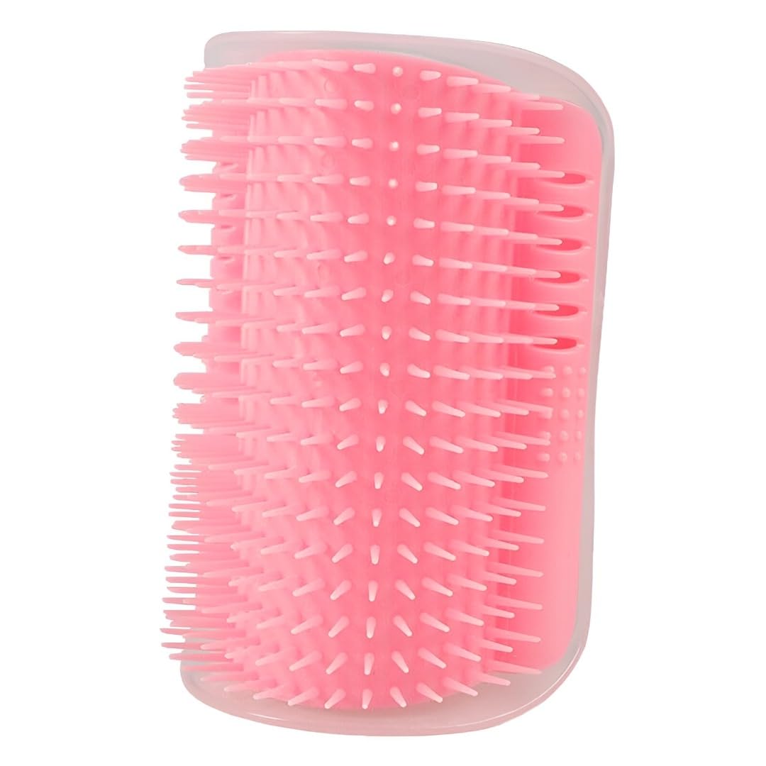 Wall Mounted Cat Self Grooming Brush, Soft Corner Massage Comb With Catnip Compartment For Kittens, Adult Cats And Long Or Short