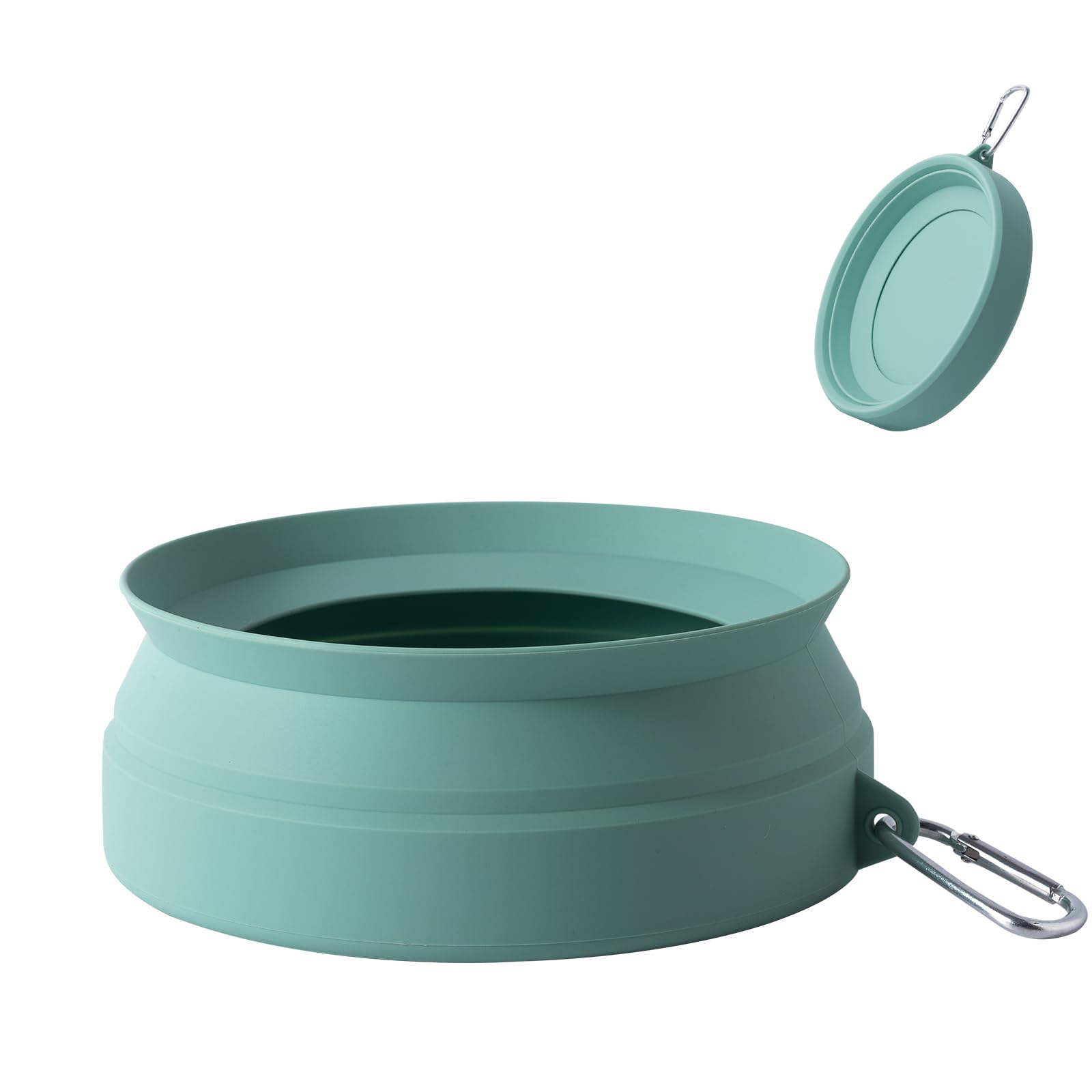 SLSON Spill Proof Dog Water Bowl for Cars,Collapsible No Splash Dog Travel Bowls Integrated Molding Portable Pet Bowl for Vehicl