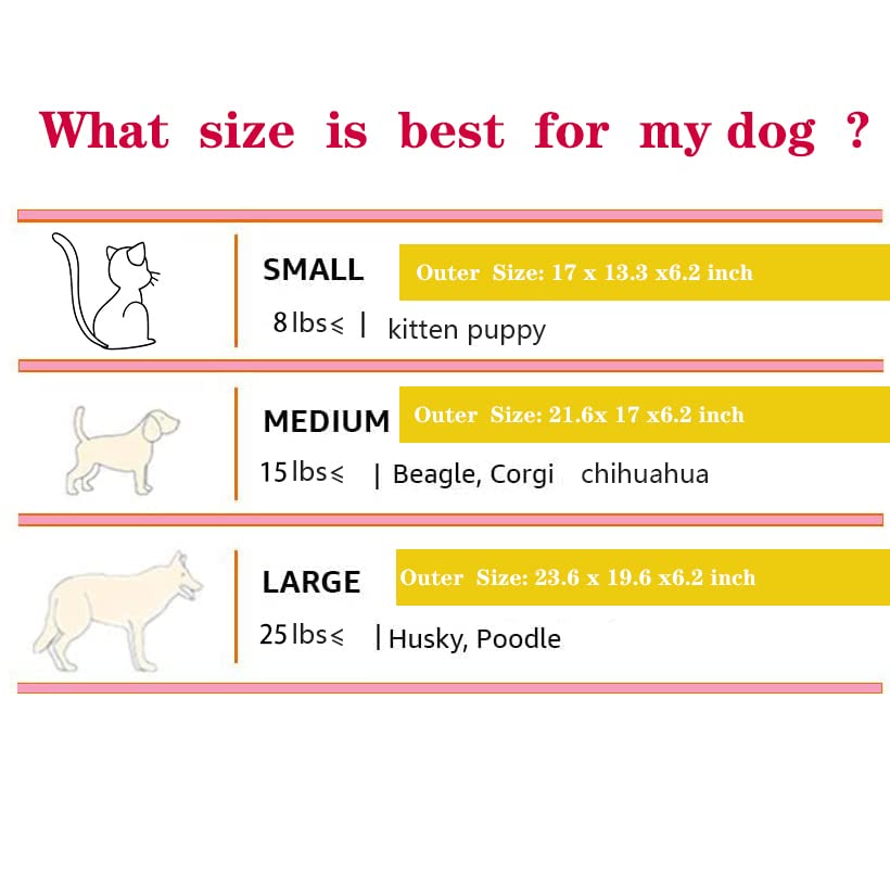 Gigreinc Dog Bed For Small Dogs - Cute Pink Leopard Dog Bed,Cat Beds For Indoor Cats Washable - Square Shape Cat Dog Sofa Bed Pet House Nest Cave(M, 20.8' L X 18' W X 5.5'