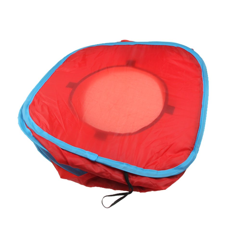 Emours Cat Play Cube Collapsible Tunnel Cat House Toys,With 4 Balls, Red